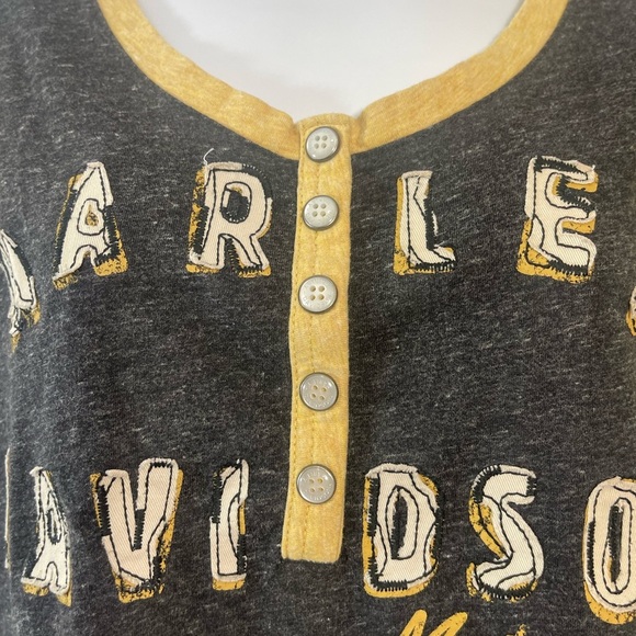 Harley Davidson Pearl Snap Jersey Style Tee XL - Picture 3 of 10